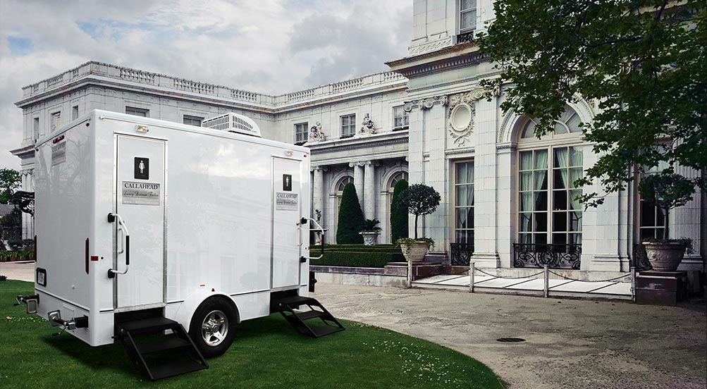 Wedding Restroom Trailers | Restroom Trailers | The Rosecliff Luxury Restroom Trailer By Mansions