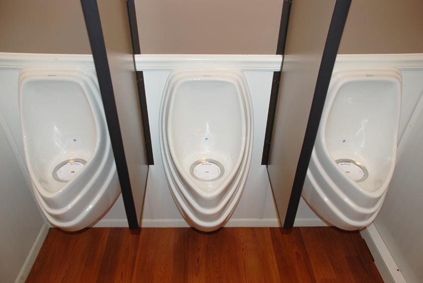 THREE WATERLESS, ODORLESS PORCELAIN URINALS FOR MEN