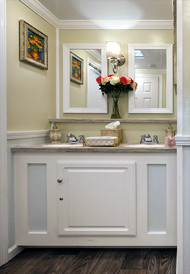 Wheatley Luxury Restroom Trailer interior view