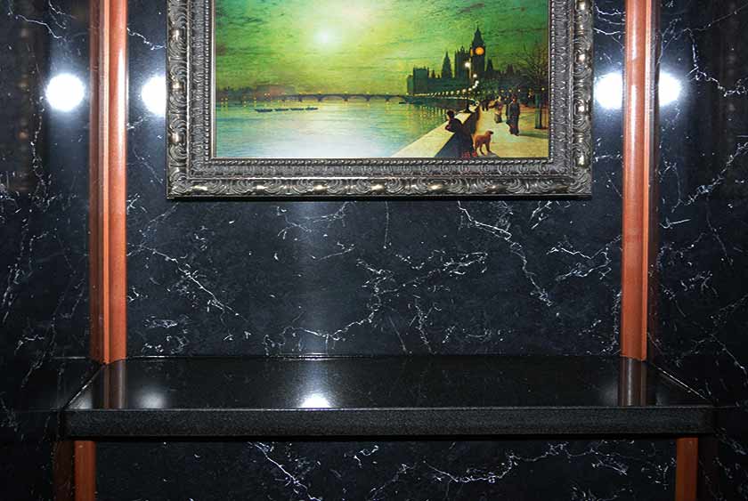 CONVENIENT SHELF OVER MEN'S URINAL 