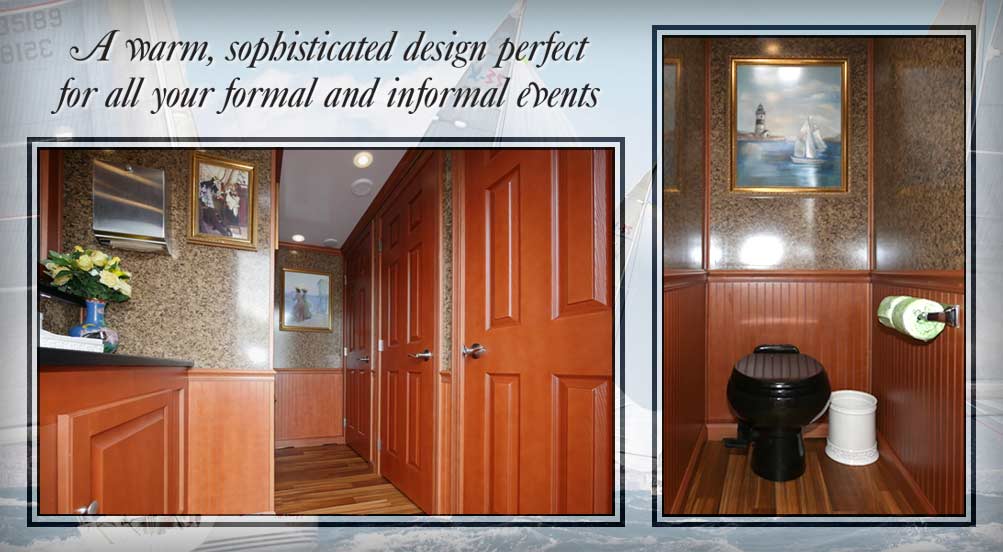 The Yachtsman Restroom Trailer A Warm, Sophisticated Designed Perfect For All Events