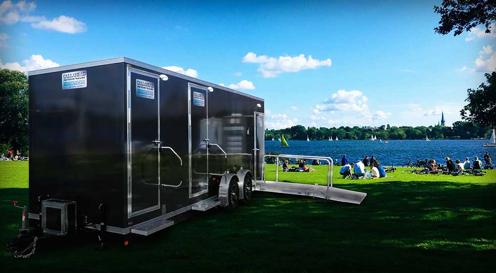 The Waterfront ADA Restroom Trailer by The Water