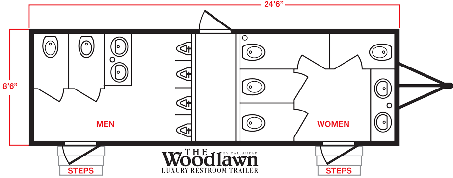 Woodlawn Luxury Restroom Trailer Floor plan