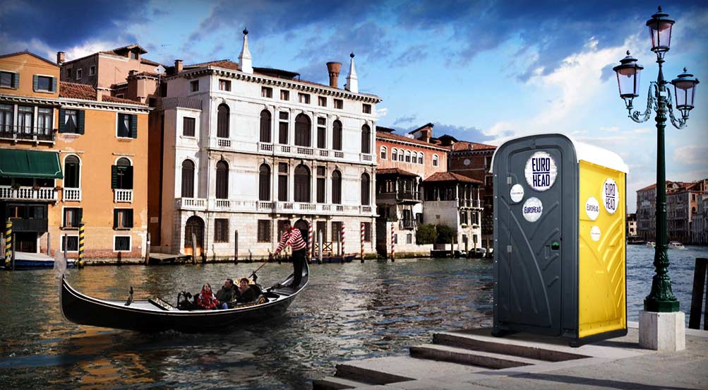Euro Head Portable Toilet By The Water