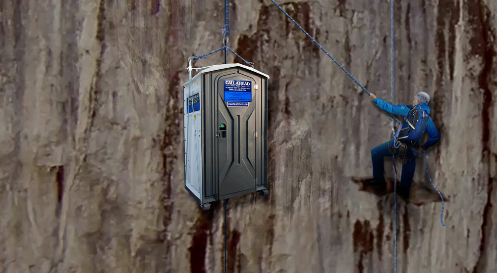 The WASH AND FLUSH STEEL SLING HEAD Portable Toilet 