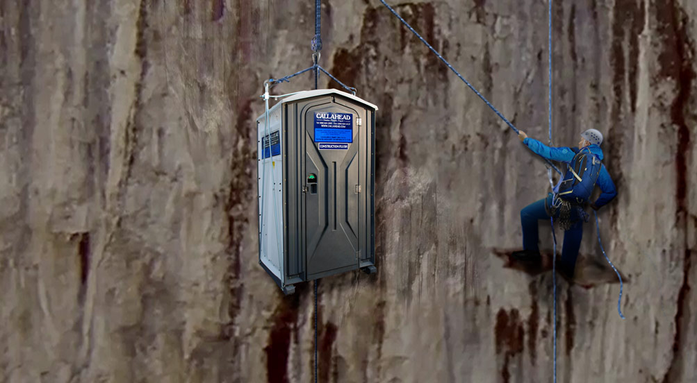 The WASH AND FLUSH STEEL SLING HEAD Portable Toilet