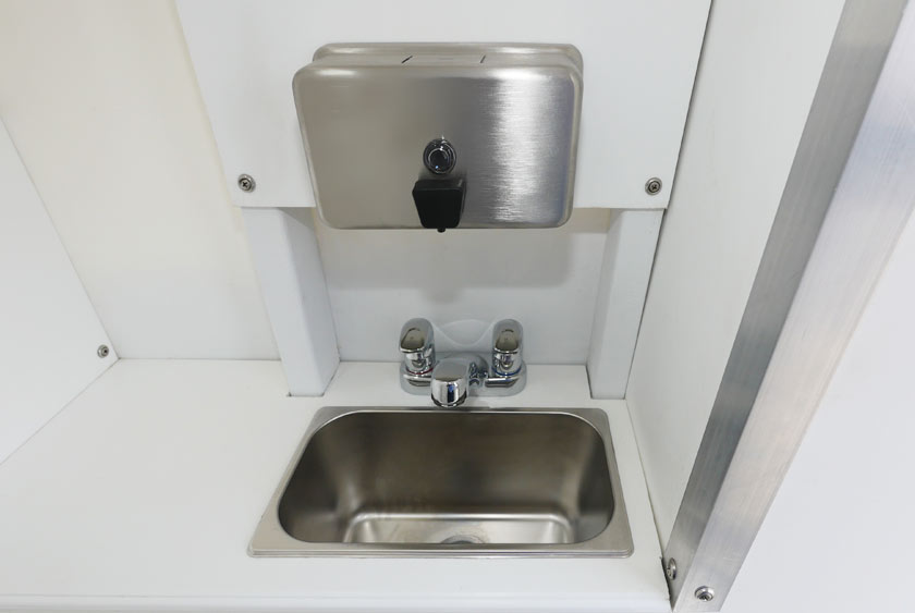 HOT AND COLD WATER WITH AUTO-SHUTOFF FAUCETS