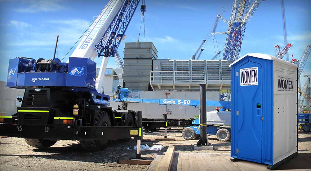 The Women’s Flush Portable Toilet Near Job Site