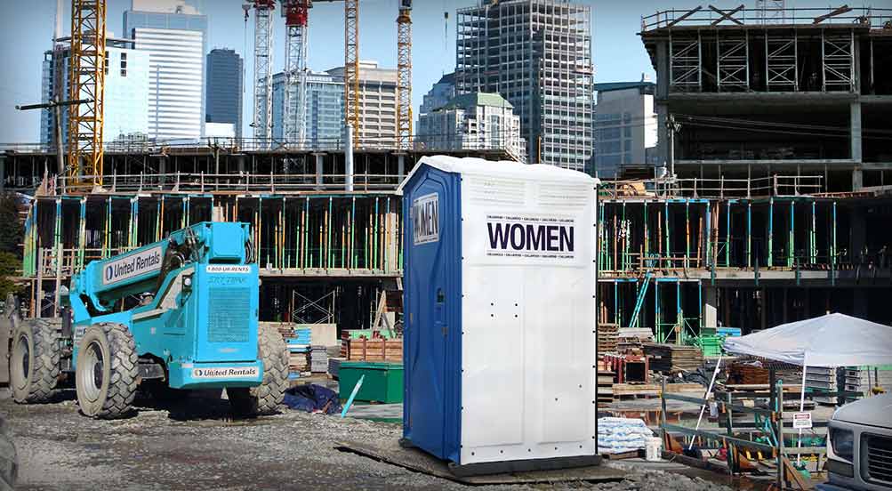 The Women’s Flush Portable Toilet Near The City