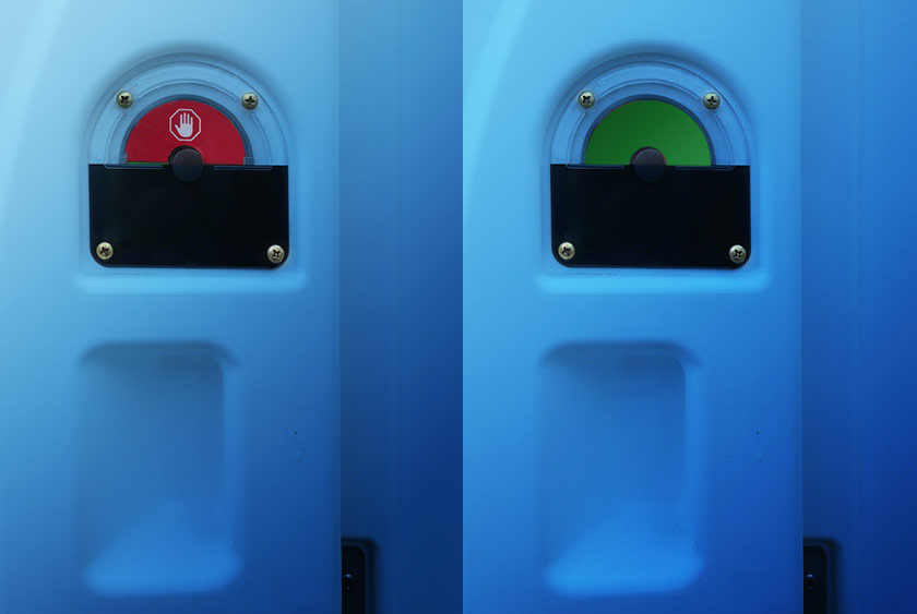 OUTSIDE OCCUPANCY INDICATOR FOR PRIVACY