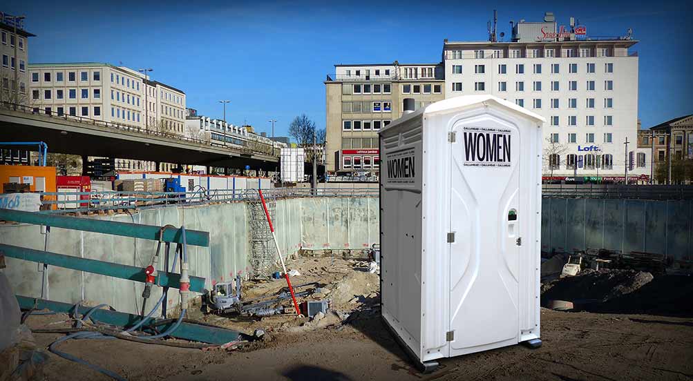 The Women’s Head Portable Toilet Near Jobsite