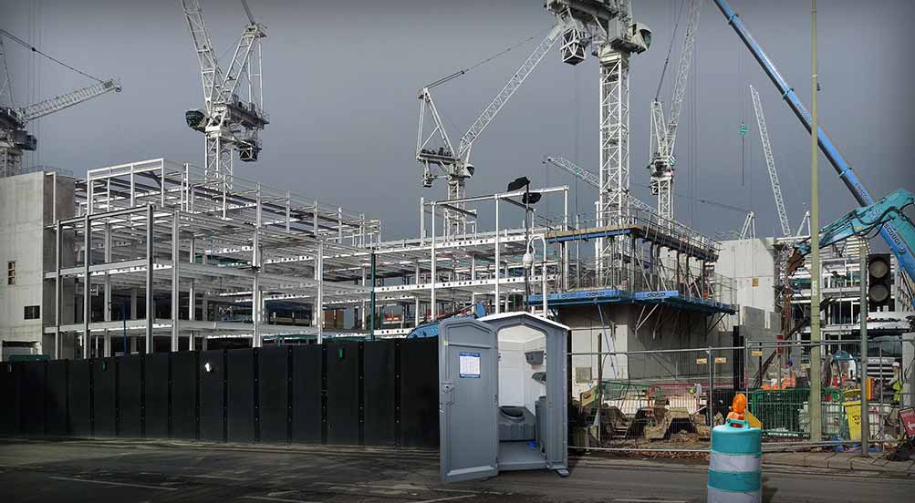 The Women’s Head Portable Toilet Construction Site
